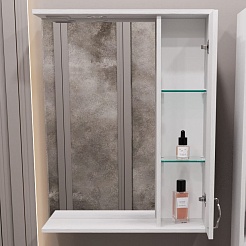 Stella Polare Зеркальный шкаф Кармела 65/С люкс белое серебро – фотография-3